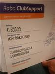 Super blij met cheque van Rabo Clubsupport actie!